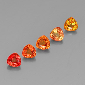1.93天然多色蓝宝石，三角形，4.1×4.1毫米，VVS-VS