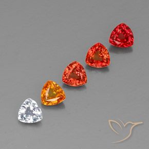 1.64天然多色蓝宝石，三角形，4.1×4.1毫米，VVS-VS