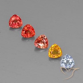 1.78天然多色蓝宝石，三角形，4.1×4毫米，VVS-VS