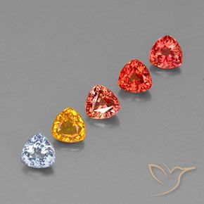 1.78天然多色蓝宝石，三角形，4.1×4毫米，VVS-VS