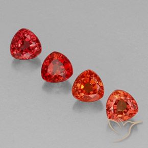 1.62天然橙色蓝宝石，三角形，4.2×4.1毫米，VS