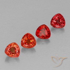 1.62天然橙色蓝宝石，三角形，4.2×4.1毫米，VS
