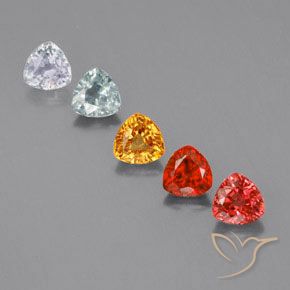 1.78天然多色蓝宝石，三角形，4.1×4毫米，VS