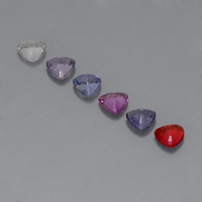 1.80天然多色蓝宝石，三角形，4.1×4.1毫米，VVS-VS