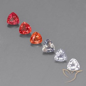 1.97天然多色蓝宝石，三角形，4.1×4毫米，VVS-VS