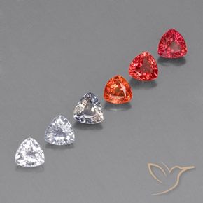 1.97天然多色蓝宝石，三角形，4.1×4毫米，VVS-VS