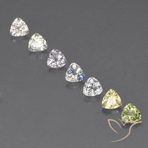 2.39天然多色蓝宝石，三角形，4×4毫米，VVS-VS