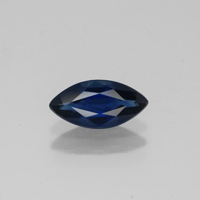 0.83克拉天然蓝宝石，马眼形，8.8×4.3毫米，VS
