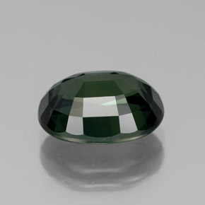 4.29克拉天然绿色蓝宝石，椭圆形切割，10.7×8.3毫米，VVS