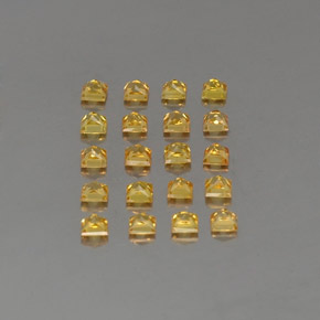 天然黄色蓝宝石，方形，2.8×2.8毫米，VVS-VS