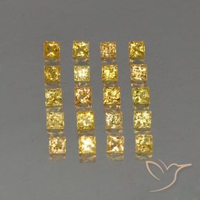 3.14天然黄色蓝宝石，方形，2.8×2.7毫米，VVS-VS