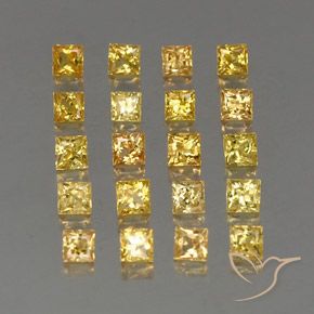 3.14天然黄色蓝宝石，方形，2.8×2.7毫米，VVS-VS