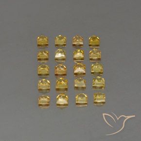 3.14天然黄色蓝宝石，方形，2.8×2.7毫米，VVS-VS
