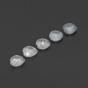 天然白色蓝宝石，心形，4.2×4.1毫米，VVS-VS