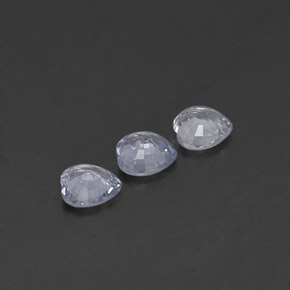 天然白色蓝宝石，心形，5.2×5.1毫米，VVS-VS