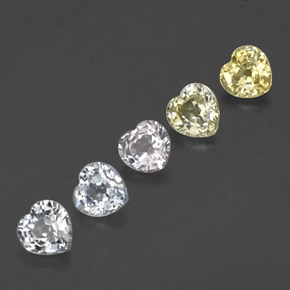 1.72天然多色蓝宝石，心形，4.1×4毫米，VVS-VS