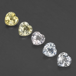1.72天然多色蓝宝石，心形，4.1×4毫米，VVS-VS