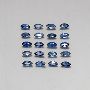 1.96天然蓝宝石，马眼形，3.9×2毫米，VS