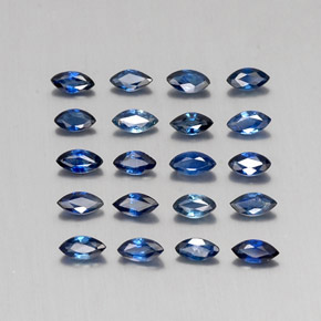 1.96天然蓝宝石，马眼形，3.9×2毫米，VS