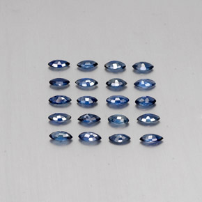 1.96天然蓝宝石，马眼形，3.9×2毫米，VS