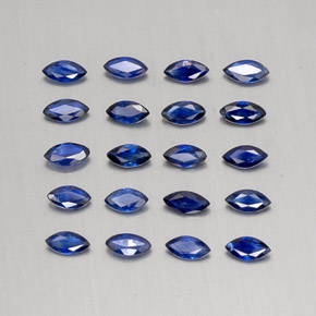 1.81天然蓝宝石，马眼形，4×2.1毫米，VS