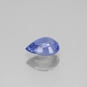 0.94克拉天然蓝宝石，梨形，7×5.1毫米，VS