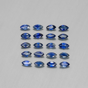 1.76天然蓝宝石，马眼形，4×2.1毫米，VS