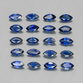 1.76天然蓝宝石，马眼形，4×2.1毫米，VS