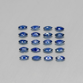 1.76天然蓝宝石，马眼形，4×2.1毫米，VS