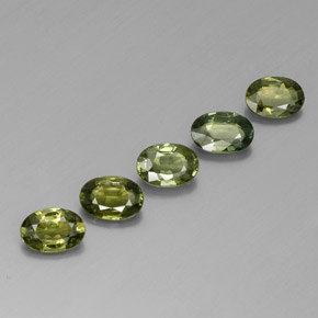 2.69天然绿色蓝宝石，椭圆形切割，6×4.2毫米，VVS-VS