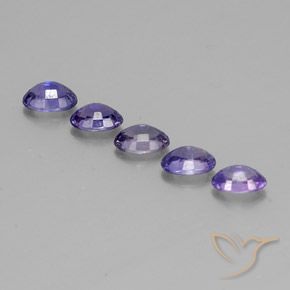 2.89天然多色蓝宝石，椭圆形切割，5.9×4.1毫米，VS