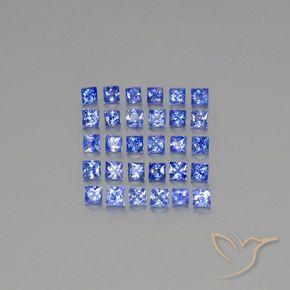 2.74天然蓝宝石，方形，2.3×2.2毫米，VVS-VS