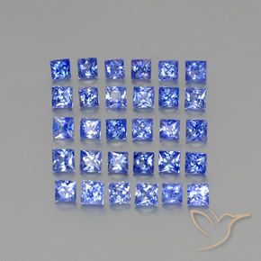 2.74天然蓝宝石，方形，2.3×2.2毫米，VVS-VS