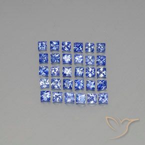 4.09天然蓝宝石，方形，2.8×2.7毫米，VVS-VS