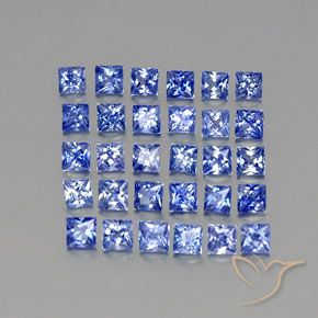 4.09天然蓝宝石，方形，2.8×2.7毫米，VVS-VS