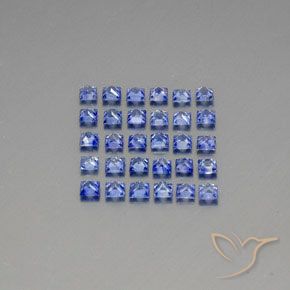 4.09天然蓝宝石，方形，2.8×2.7毫米，VVS-VS