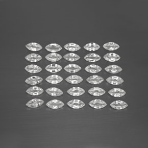 天然白色蓝宝石，马眼形，4.7×2.5毫米，VVS-VS
