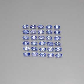 天然蓝宝石，马眼形，3.8×1.9毫米，VVS-VS