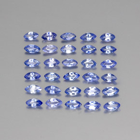 天然蓝宝石，马眼形，3.8×1.9毫米，VVS-VS