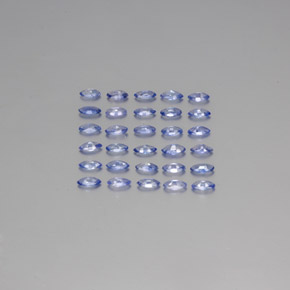 天然蓝宝石，马眼形，3.8×1.9毫米，VVS-VS