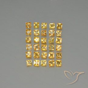 3.23ctw 天然 金色 蓝宝石, 正方形, VVS-VS