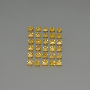 天然黄金色蓝宝石，方形，2.7×2.7毫米，VVS-VS