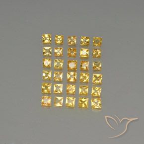 3.11天然黄色蓝宝石，方形，2.6×2.6毫米，VVS-VS
