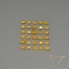 3.11天然黄色蓝宝石，方形，2.6×2.6毫米，VVS-VS