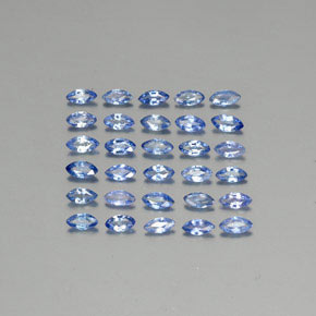 2.83天然蓝宝石，马眼形，4×2毫米，VVS-VS