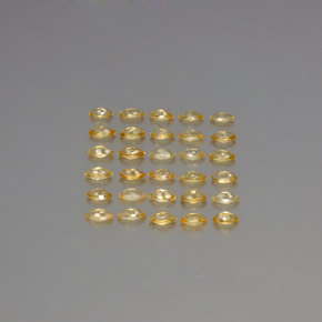 3.37天然黄色蓝宝石，马眼形，3.8×2毫米，VVS-VS