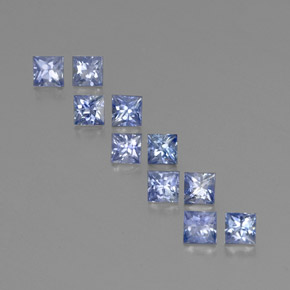 2.44天然蓝宝石，方形，3.2×3.2毫米，VVS-VS