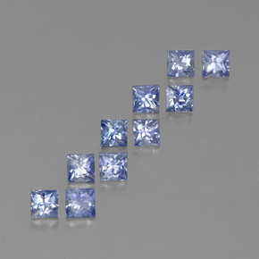 2.44天然蓝宝石，方形，3.2×3.2毫米，VVS-VS