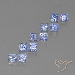 2.56天然蓝宝石，方形，3.2×3.2毫米，VS