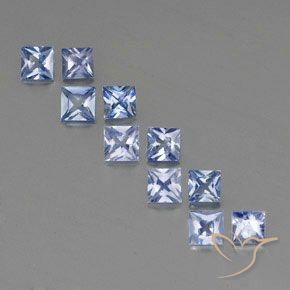 2.64天然蓝宝石，方形，3.3×3.3毫米，VS